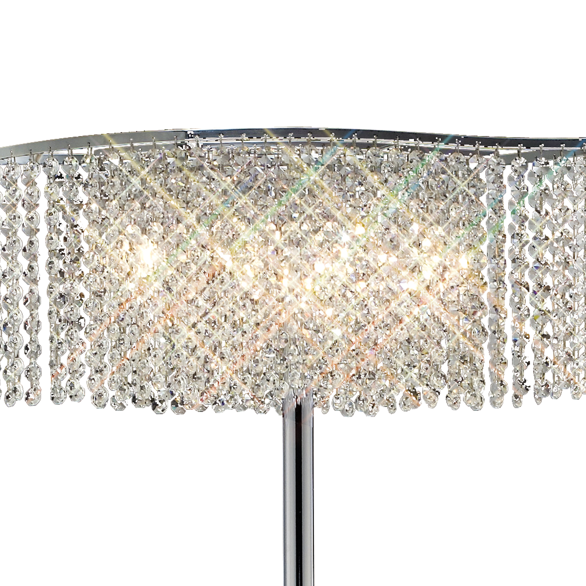 Fabio Crystal Floor Lamps Diyas Shaded Floor Lamps
